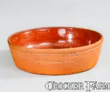 Upton M. Bell, Rare UPTON M. BELL. / Waynesboro. Pa. Small-Sized Redware Dish, circa 1895, Redware