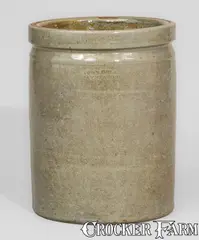 John Bell, Celadon-Glazed JOHN BELL / WAYNESBORO Stoneware Jar, circa 1850-1880, Stoneware