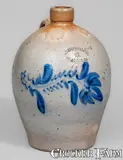 D.P. Shenfelder, D.P. SHENFELDER / READING, PA Stoneware Jug w/ Cobalt Floral Decoration, circa 1870, Stoneware
