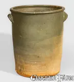 Meaders, Scarce "ChEEVER MEADERS / MOSSY / CREEK GREEN / CLEVELAND, GA" Stoneware Flowerpot, Stoneware