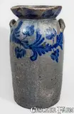 W.H. Lehew & Co., W.H. LEHEW & CO. / STRASBURG, VA Three-Gallon Stoneware Churn, circa 1870, Stoneware