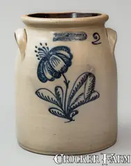John Burger, JOHN BURGER / ROCHESTER, New York Two-Gallon Stoneware Jar, c1860, c1860, Stoneware