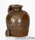 R.A. Arnold, Miniature Albany-Slip-Glazed Stoneware Jug: "R.A. Arnold / Walhalla, S.C. / Sep. 17th 1891", 1891, Stoneware