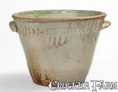 Winthrop Chandler, CHANDLER / MAKER (Thomas Chandler) Edgefield District, SC Stoneware Bowl w/ Kaolin Slip Decoration, circa 1850, Stoneware