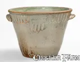 Winthrop Chandler, CHANDLER / MAKER (Thomas Chandler) Edgefield District, SC Stoneware Bowl w/ Kaolin Slip Decoration, circa 1850, Stoneware