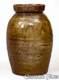 W.F. Hahn, Scarce W.F. HAHN / TRENTON / SC Stoneware Handled Jar, late 19th century, late 19th century, Stoneware