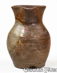 C.C. Ballard, Very Rare C.C. BALLARD / HAYS, NC Stoneware Pitcher for Neighbor Sarah Owens, 1901, 1901, Stoneware