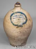 C. Crolius, C. CROLIUS / MANUFACTURER / MANHATTAN-WELLS / NEW-YORK Stoneware Jug, early 19th century, Stoneware
