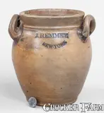 J. Remmey, Scarce J. REMMEY / NEW-YORK, John Remmey III, Manhattan, NY Stoneware Jar, early 19th century, early 19th century, Stoneware