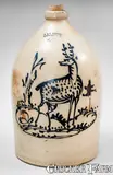 J. & E. Norton, Rare and Fine 4 Gal. J. & E. NORTON / BENNINGTON, VT Deer-Decorated Stoneware Jug