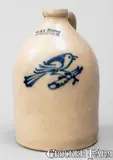 J. & E. Norton, J. & E. NORTON / BENNINGTON VT Stoneware Bird Jug, circa 1855.