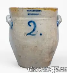Bennington Factory, BENNINGTON / FACTORY, Captain John Norton, Bennington, VT Stoneware Jar, early 19th century, early 19th century, Stoneware