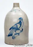 New York Stoneware Co., NEW YORK STONEWARE CO. / FORT EDWARD, NY Stoneware Bird Jug, c1875, c1875, Stoneware