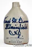 Case's Pure Cider Vinegar, Plainfield, NJ Advertising Jug by Fulper Pottery: CASE'S PURE CIDER VINEGAR / CLOVER HILL / HUNTERDON CO., circa 1900, Stoneware
