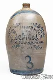 G.W. Johnston, Rare G.W. JOHNSTON / CLARKSBURGH. / W. VA Stoneware Jug, circa 1880, Stoneware
