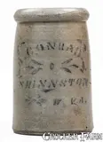 A. Conrad, A. CONRAD / SHINNSTON, W. VA Stenciled Stoneware Jar, circa 1880, Stoneware