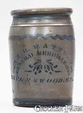 Ravenswood, Rare RAVENSWOOD / W. VA. Stoneware Advertising Jar, circa 1875, Stoneware