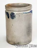 John Bell, JOHN BELL / WAYNESBORO, PA Stoneware Jar w/ Cobalt Floral Decoration, circa 1850-1880, Stoneware