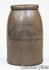 Marmet Mining Co., Very Rare MARMET MINING CO. / RAYMOND CITY, W. VA Stoneware Stenciled Canning Jar, circa 1880, Stoneware