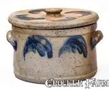 John Bell, JOHN BELL / WAYNESBORO Stoneware Butter Crock w/ Cobalt Decoration, circa 1850-1880, Stoneware