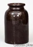 John Bell, Manganese-Glazed JOHN BELL / WAYNESBORO Redware Canning Jar, c1850-80, c1850-80, Redware