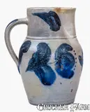 John Bell, Fine and Scarce JOHN BELL / WAYNESBORO Half-Gallon Stoneware Pitcher w/ Cobalt Floral Decoration, circa 1850-1880, Stoneware