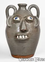 B.B. Craig, B.B. CRAIG / VALE, N.C. Stoneware Face Jug, early fourth quarter 20th century, Stoneware