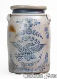 A. Conrad, 3 Gal. A. CONRAD / NEW GENEVA, PA Stoneware Jar w/ Eagle Decoration, circa 1875, Stoneware