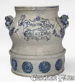 Central N.Y. Pottery, Elaborate CENTRAL N.Y. POTTERY / UTICA, NY Stoneware Water Cooler, late 19th century, Stoneware