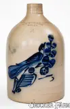 N.A. White & Son, 3 Gal. N. A. WHITE & SON / UTICA, NY Stoneware Bird Jug, c1885, c1885, Stoneware