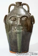 B.B. Craig, Monumental B.B. CRAIG / VALE, N.C. Face Jug, 1979, 1979, Alkaline-glazed stoneware