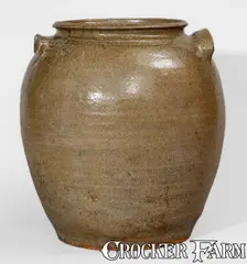 David Drake, Fine "Lm" Stoneware Jar by David Drake, Edgefield District, South Carolina, circa 1855, Stoneware