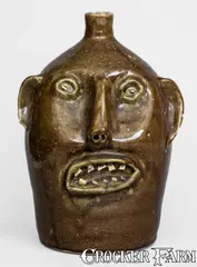 E.J. Brown, E.J. BROWN / Evan's / HANDMADE / ARDEN, N.C. Stoneware Face Jug, third quarter 20th century, Stoneware