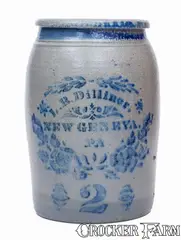 New Geneva, L.B. Dilliner / NEW GENEVA / PA Stoneware Jar, c1875, c1875, Stoneware
