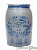 New Geneva, L.B. Dilliner / NEW GENEVA / PA Stoneware Jar, c1875, c1875, Stoneware
