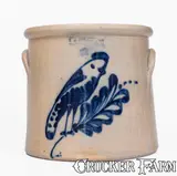 F. B. Norton & Co, 3 Gal. F. B. NORTON & CO. / WORCESTER, MASS. Stoneware Parrot Crock, circa 1858-1877, Stoneware
