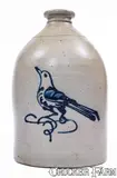 S. Hart & Son, 2 Gal. S. HART & SON / FULTON, NY Stoneware Bird Jug, circa 1880, Stoneware
