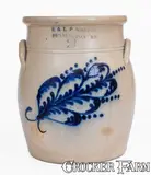 E & L P Norton, 2 Gal. E. & L. P. NORTON / BENNINGTON, VT Stoneware Jar, c1870, c1870, Stoneware