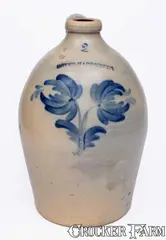Moyer, 2 Gal. MOYER / HARRISBURG, PA Stoneware Jug, c1858-61, c1858-61, Stoneware