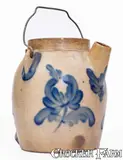 Cowden & Wilcox, COWDEN & WILCOX / HARRISBURG, PA Stoneware Batter Pail with Tulip Decoration, circa 1865, Stoneware