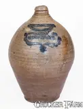 C. Crolius, Fine C. CROLIUS / MANUFACTURER / MANHATTAN-WELLS / NEW-YORK Stoneware Jug, early 19th century, Stoneware