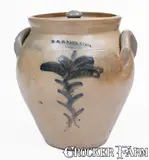 H. & G. Nash, H. & G. NASH / UTICA Stoneware Lidded Jar, c1832-37, c1832-37, Stoneware