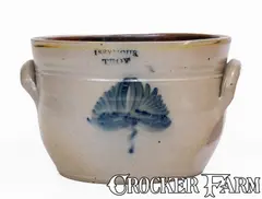 I. Seymour, I. SEYMOUR / TROY, NY Stoneware Bowl w/ Floral Decoration, c1837-52, c1837-52, Stoneware