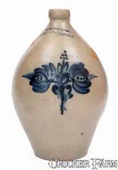 J. Heiser, 3 Gal. J. HEISER / BUFFALO, NY Stoneware Jug, c1852-56, c1852-56, Stoneware