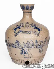 Fine JOHN P. SHEEHAN & CO. / UTICA, NY Cooler w/ Polo Scene for LONDON WHISKEY CLUB by John P. Sheehan & Co., late 19th century, Stoneware, sold Aug 2025