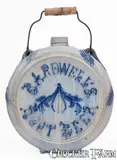 Thomas Bardwell, BARDWELL'S / ROOT BEER Stoneware Canteen, Whites Pottery, Utica, NY, late 19th century, Stoneware