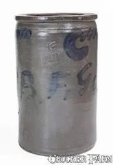 S. Bell & Son, Very Rare S. BELL & SON / STRASBURG, VA Stoneware Jar for B.F. Gordon, circa 1890, Stoneware