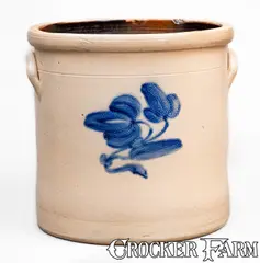 A.J. Buttler, 6 Gal. A.J. BUTTLER / MANUFACTURER / NEW-BRUNSWICK, N.J. Stoneware Crock, circa 1870, Stoneware