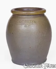 H. C. Smith, Small-Sized H.C. SMITH / ALEXA / D.C. (Alexandria, VA) Stoneware Jar, c1835, c1835, Stoneware