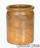 John Bell, JOHN BELL / WAYNESBORO (Pennsylvania) Glazed Redware Jar, circa 1850-1880, Redware